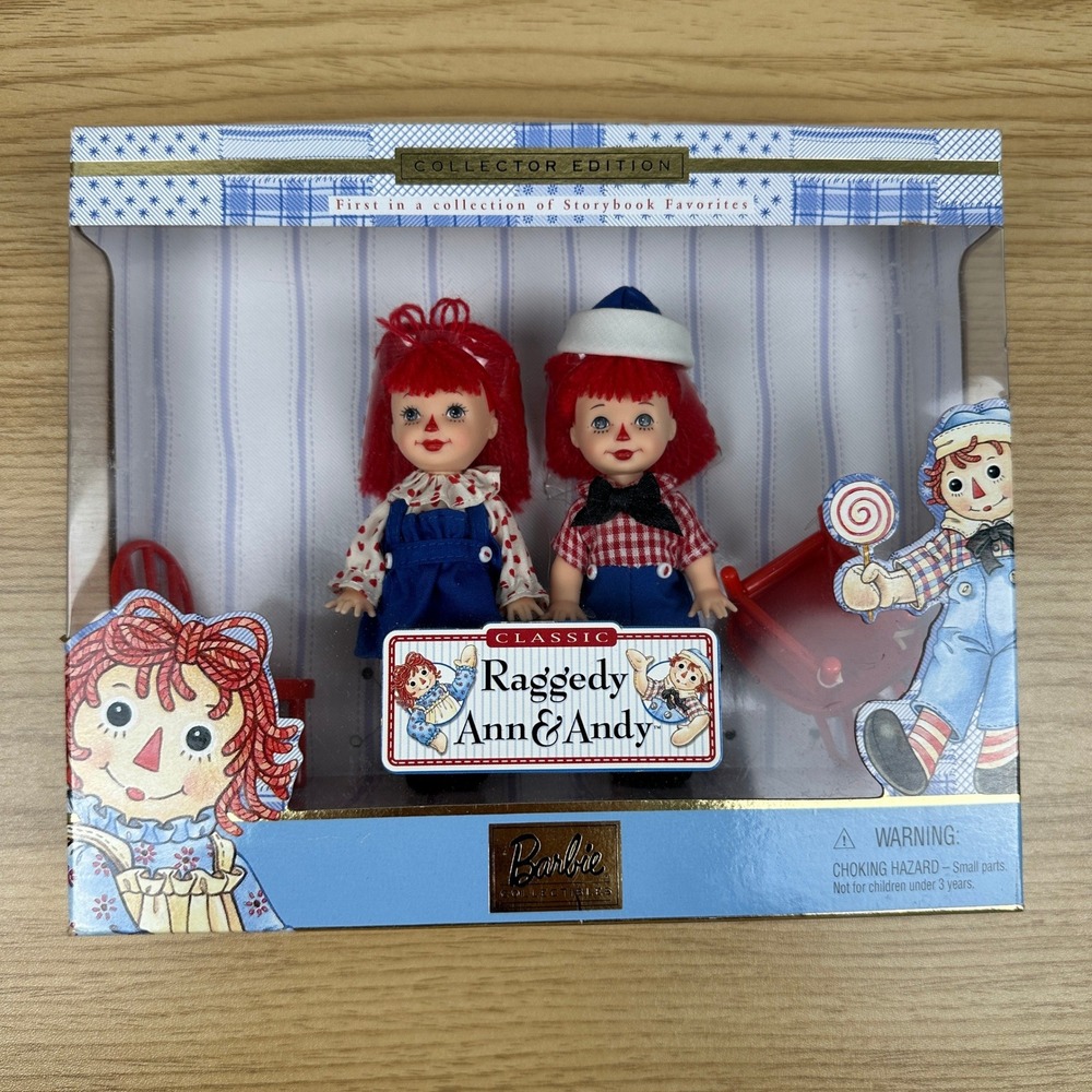 Mattel Kelly Tommy Dolls as Raggedy Ann Andy 1999 Collector Edition 24639 Blue